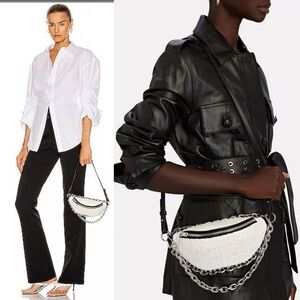 Alexander Wang Ivory and Black Chain Shoulder Bag